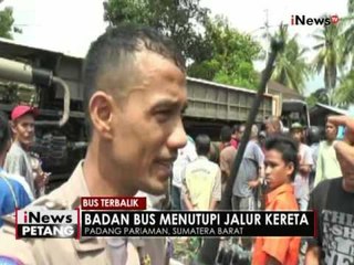 Bus Terbalik, Akibat Menghindari Motor - iNews Petang 19/05