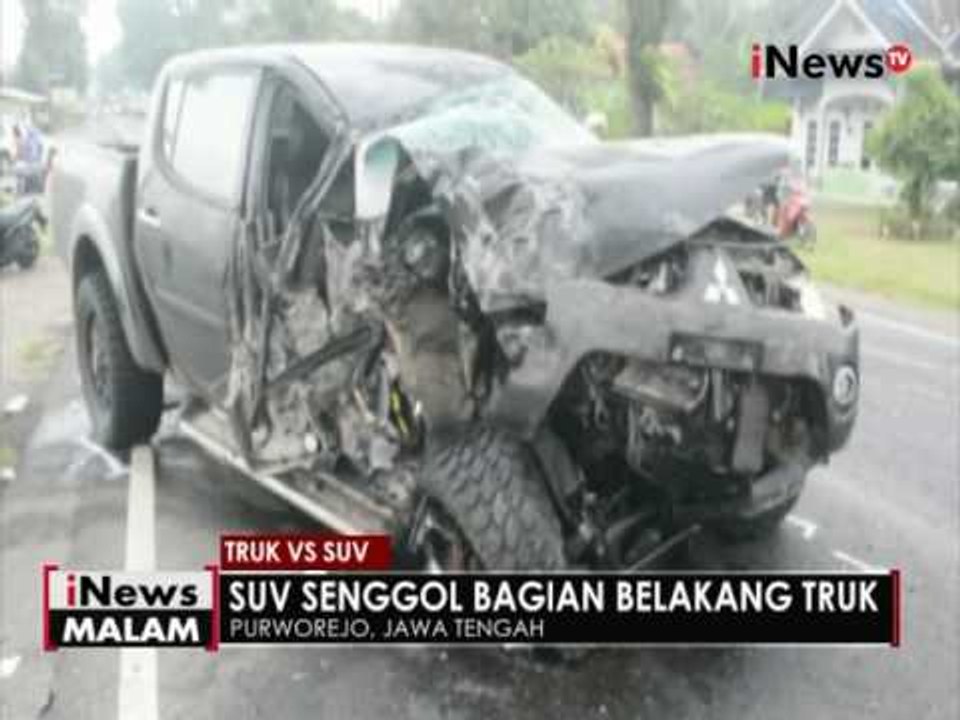 Sebuah truk tabrak mobil SUV di di Purworejo, Jateng, 3 orang luka-luka - iNews Malam 23/05