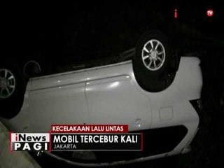 Diduga belum pengendara mahir, sebuah mobil minibus tercebur ke sungai - iNews Pagi 23/05
