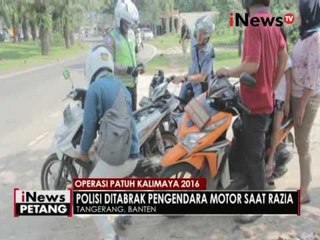 Menghindari razia, warga nekat tabrak Polisi saat lawan arah di Tangerang - iNews Petang 24/05