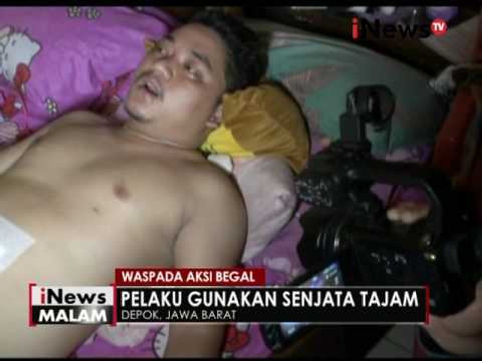 Seorang pengemudi Ojek Online dibegal dan ditusuk senjata tajam di Depok Jabar - iNews Malam 30/05