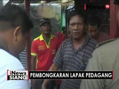 Dinilai penyebab kemacetan, lapak pedagang dibongkar Satpol PP di Palembang - iNews Siang 31/05