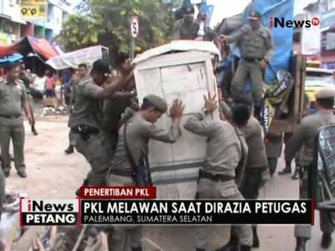 Lakukan perlawanan, penertiban PKL di Palembang berlangsung ricuh - iNews Petang 01/06