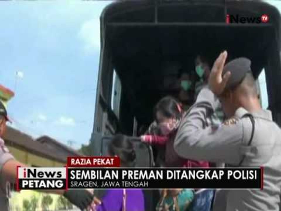 Razia pekat, Polres Sragen amankan 9 orang preman dan pasangan mesum - iNews Petang 01/06