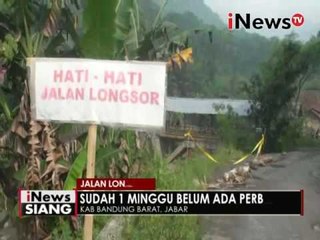 Jalan longsor di kabupaten bandung barat - iNews Siang 03/06