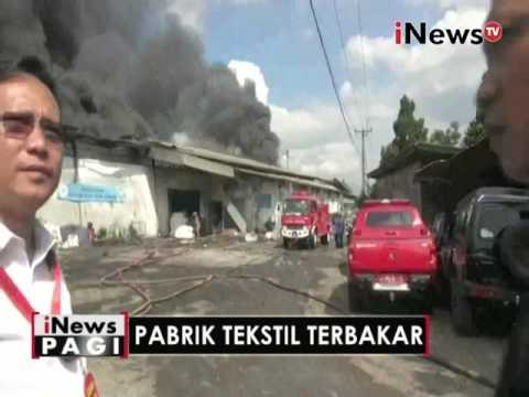 Akibat hubungan arus pendek arus listrik pabrik tekstil terbakar - iNews Pagi 09/06