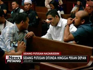 Скачать видео: Majelis hakim pengadilan Tipikor menunda putusan terhadap kasus Nazaruddin - iNews Petang 09/06