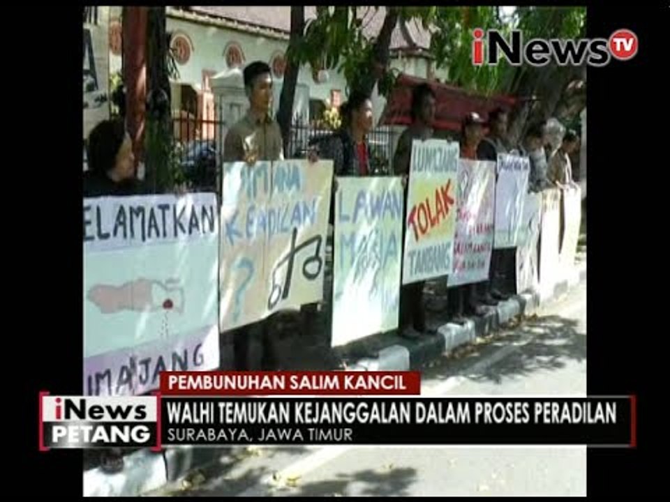 Walhi Jatim temukan kejanggalan sidang pembunuhan Salim Kancil - iNews Petang 16/06