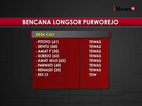 Inilah daftar nama korban tewas dan hilang dalam bencana banjir & longsor Jateng - iNews Pagi 21/06