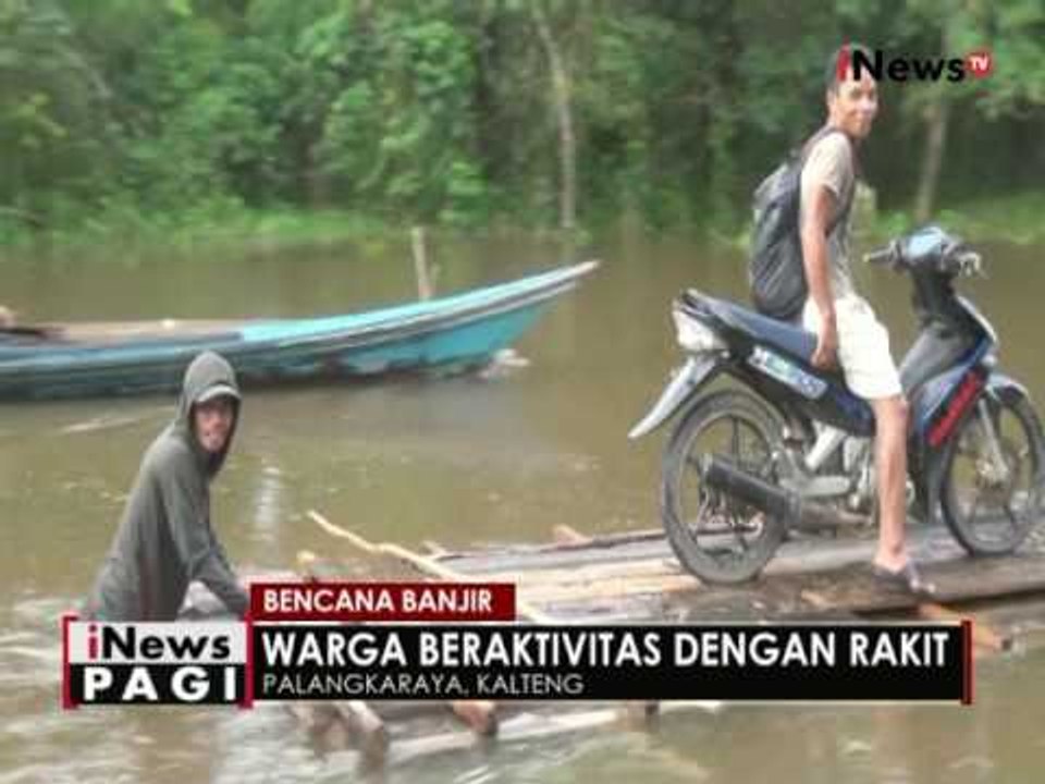 Banjir 1 meter di Palangkaraya memutuskan akses antar desa terputus - iNews Pagi 21/06