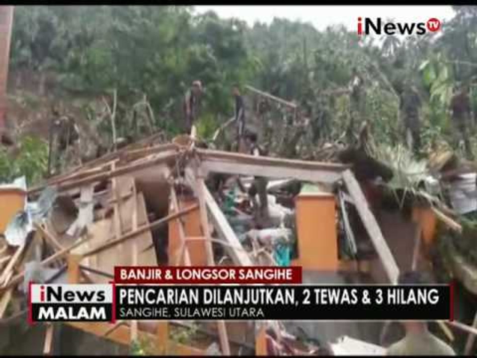 Banjir dan longsor di Sangihe Sulut, tim SAR masih melakukan pencarian korban - iNews Malam 23/06