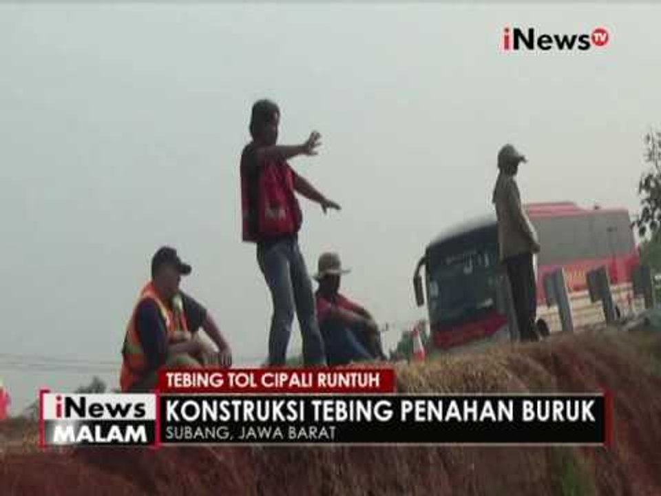 Tebing penahan tol Cipali longsor sedalam 5 meter - iNews Malam 27/06