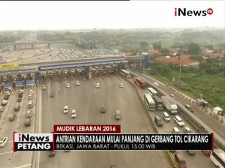 Mudik Lebaran 2016, Pantauan udara lalu lintas di jalan tol Cikampek - iNews Petang 01/07