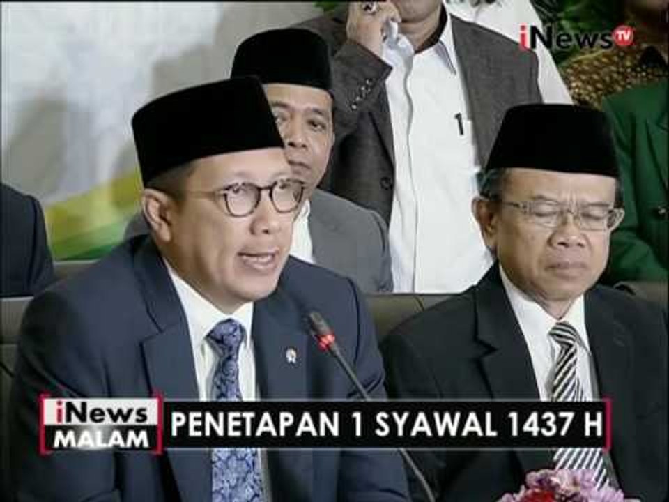 Hasil sidang isbat: 1 Syawal 1437 H jatuh pada 6 Juli 2016 - iNews Malam 04/07