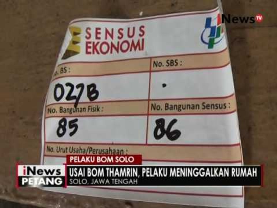 Identitas pelaku bom bunuh diri di Mapolresta Surakarta bernama Nurrohman - iNews Petang 05/07