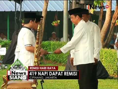 Usai mengikuti salat Idul Fitri, beberapa napi dapatkan remisi di rutan Cipinang - iNews Siang 06/07