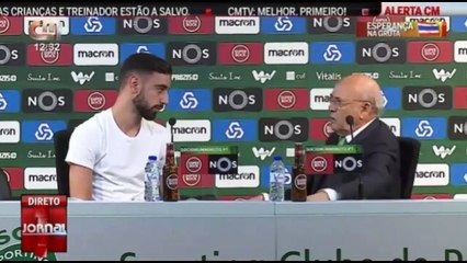 Sousa Cintra confirma Nani em conversa informal com Bruno Fernandes (Vídeo)