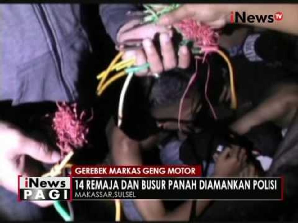 Markas anggota geng motor di Makassar digerebek polisi - iNews Pagi 22/07
