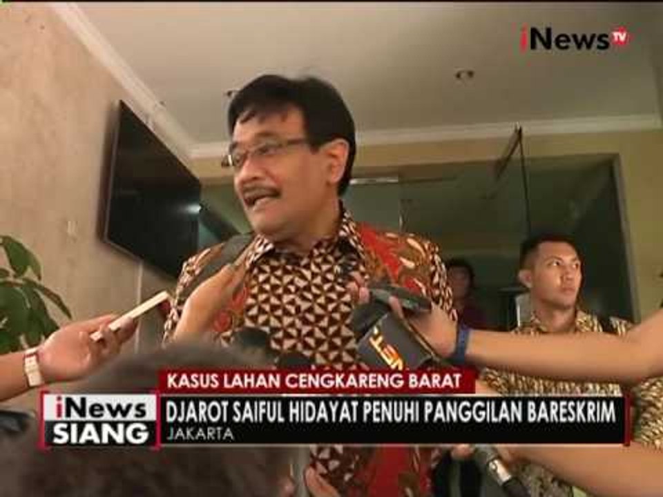 Djarot Saiful penuhi panggilan Bareskrim Polri terkait kasus lahan Cengkareng - iNews Siang 22/07