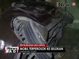 Kecelakaan lalul intas,  Mobil terperosok ke selokan- iNews Pagi 01/08