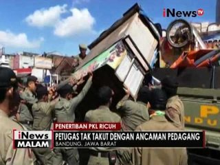 Pedagang histeris saat Satpol PP merusak & mengambil barang dagangan di Bandung - iNews Malam 02/08