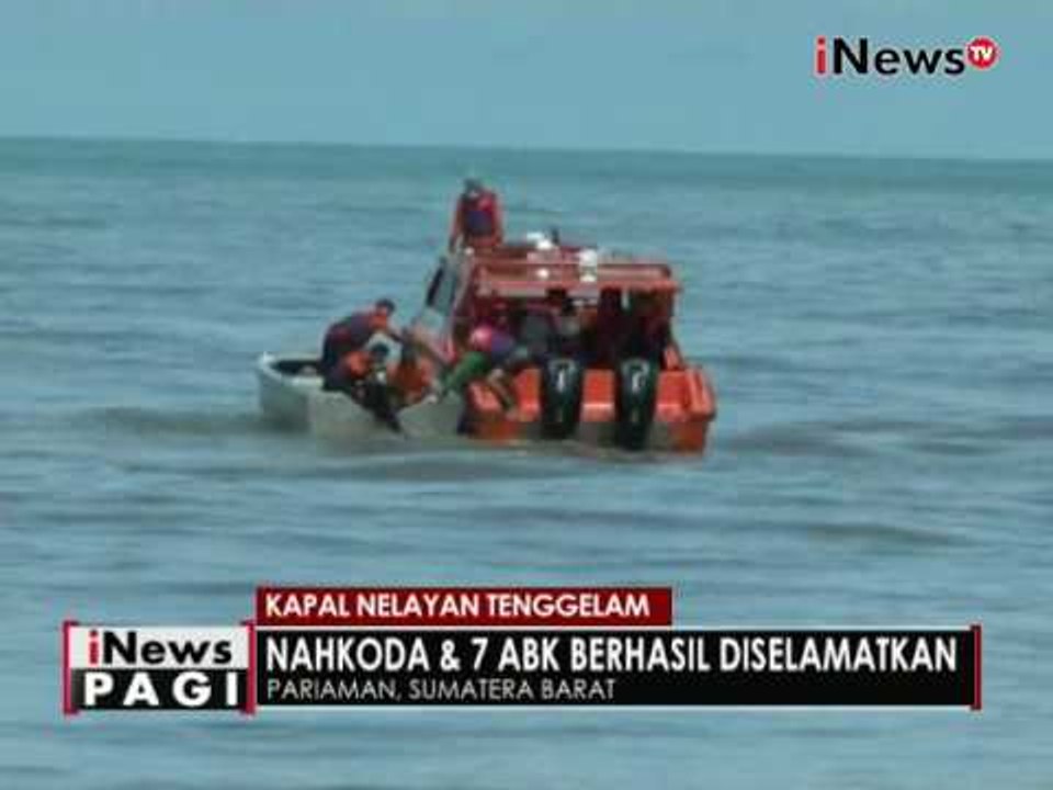 Kapal nelaya tenggelam, Nahkoda dan 7 ABK berhasil diselamatkan - iNews Pagi 05/08