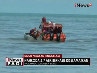 Kapal nelaya tenggelam, Nahkoda dan 7 ABK berhasil diselamatkan - iNews Pagi 05/08