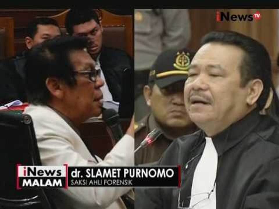 Saksi ahli forensik dan kuasa hukum Jessica saling debat - iNews Malam 03/08