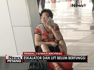 Hari ke 3 pengoperasian terminal 3 ultimate, eskalator dan lift belum berfungsi - iNews Petang 11/08