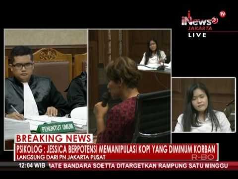 Sidang lanjutan Jessica ke 12, Menghadirkan saksi Psikolog 12 - iNews Breaking News 15/08