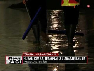Ketinggian banjir 20cm di Terminal 3 Ultimate mengakibatkan penumpang terganggu - iNews Pagi 15/08