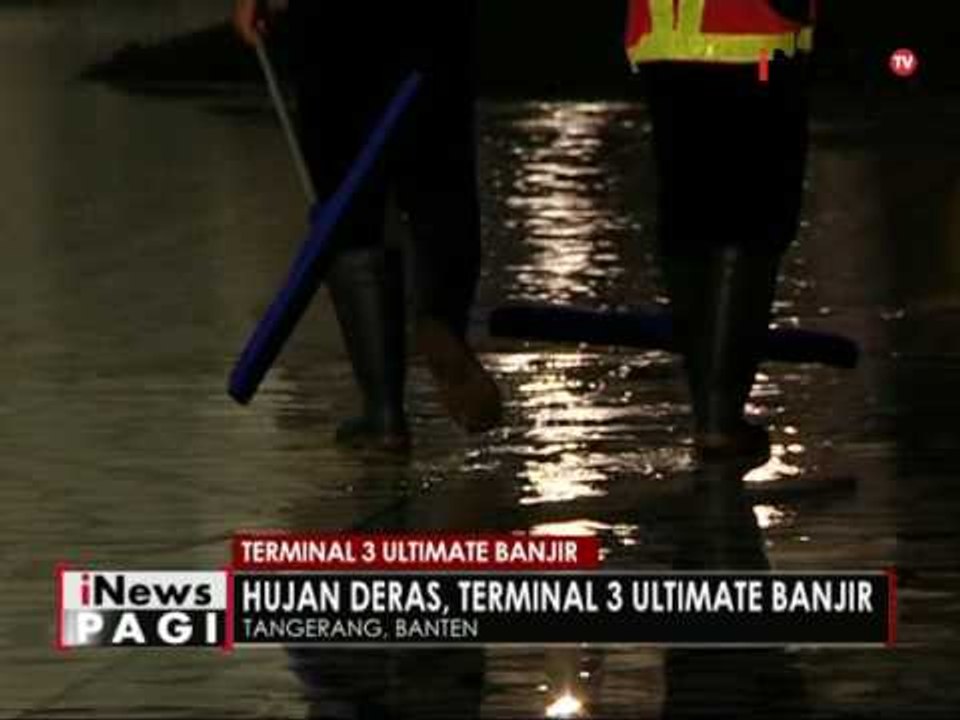 Ketinggian banjir 20cm di Terminal 3 Ultimate mengakibatkan penumpang terganggu - iNews Pagi 15/08