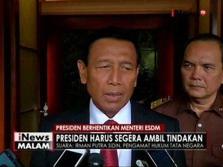 Live by phone : keterangan Irman Putra.S, Pengamat hukum terkait Menteri ESDM - iNews Malam 15/08