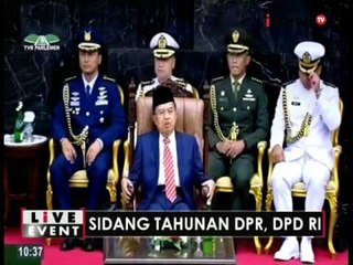Pidato kenegaraan Presiden dalam sidang tahunan DPR, DPD 07 - Live Event 16/08