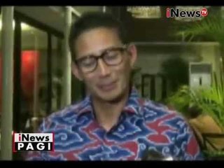 Balon Gubernur DKI Sandiaga Uno menghormati keputusan PDI P jika dukung Ahok - iNews Pagi 19/08