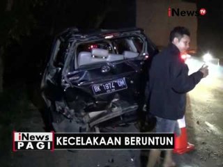 Mengendarai dengan ugal - ugalan, 13 terluka dalam kecelakaan beruntun - iNews Pagi 24/08