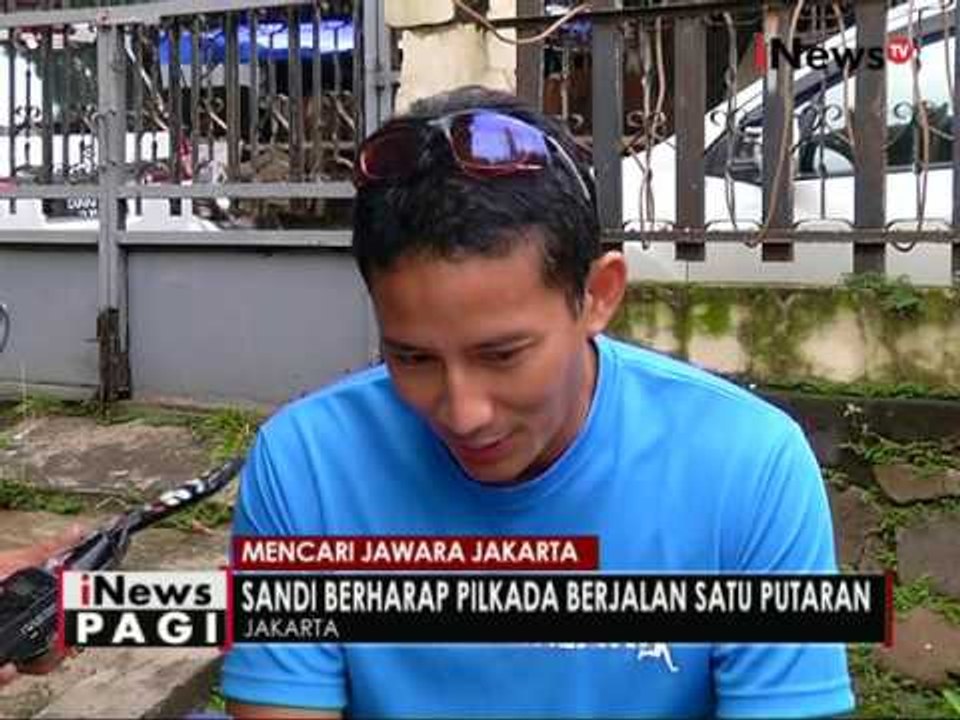 Sandiaga Uno berharap Pilkada DKI berjalan 1 putaran - iNews Pagi 29/08