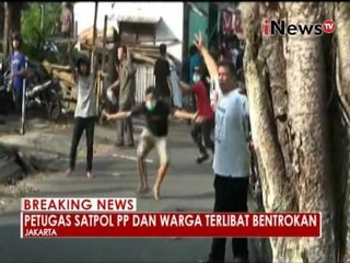 Bentrok !!! Warga vs Satpol PP saat pembongkaran rumah warga - Breaking News 01/09