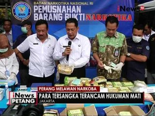 BNN hari ini musnahkan barang bukti 74 Kg sabu dan 88 ribu ekstasi - iNews Petang 31/08