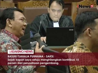 Ahok & penasehat hukum berdebat mengenai kontibusi 5 % - iNews Breaking News 05/09