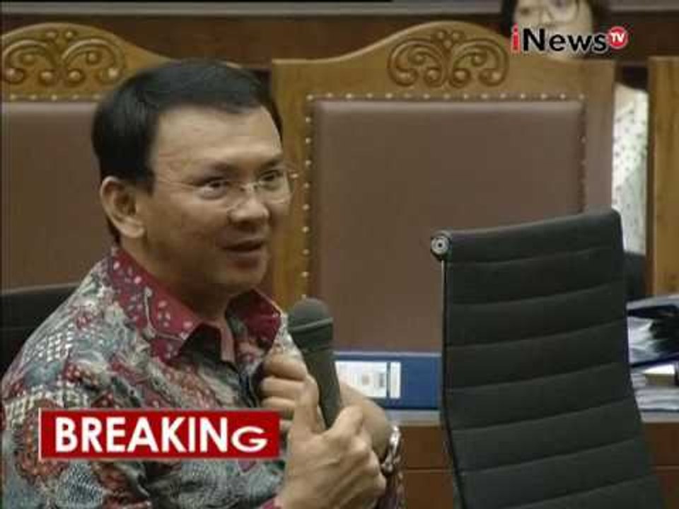 Basuki Tjahaja Purnama atau Ahok kesal saat ditanya tentang kontribusi - iNews Breaking News 05/09