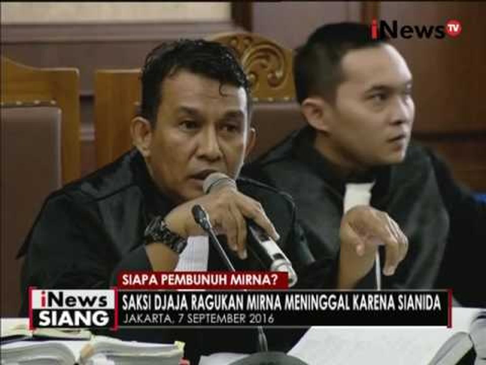 Kesaksian saksi ahli Djaja timbulkan perdebatan antara JPU & kuasa hukum Jessica - iNews Siang 08/09