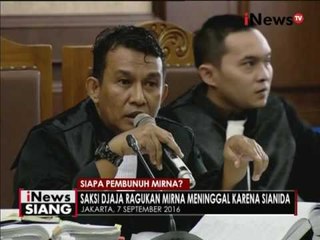 Kesaksian saksi ahli Djaja timbulkan perdebatan antara JPU & kuasa hukum Jessica - iNews Siang 08/09