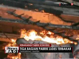 Download Video: Pabrik Konveksi di Tangerang, Banten dilalap si jago merah - iNews Pagi 14/09