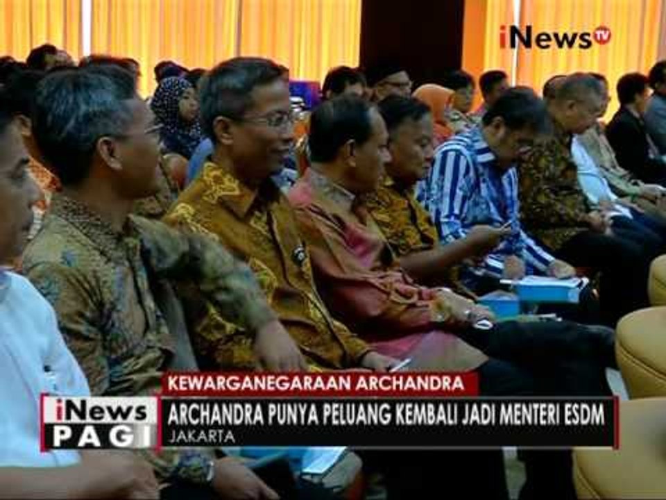 Pihak Istana belum memberi sikap atas isu pengangkatan Archandra kembali - iNews Pagi 16/09