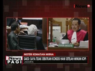 Hakim pertanyakan keterangan saksi sebut Mirna meninggal karena penyebab lain - iNews Pagi 23/09