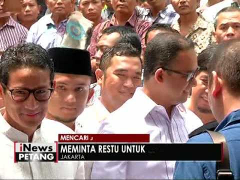 Sandiaga Uno meminta restu pada orang tua untuk maju di DKI 1 - iNews Petang 23/09