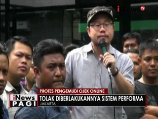 Tolak aturan sistem baru, para pengemudi ojek online lakukan protes dikantornya - iNews Pagi 27/09