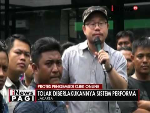 Tolak aturan sistem baru, para pengemudi ojek online lakukan protes dikantornya - iNews Pagi 27/09