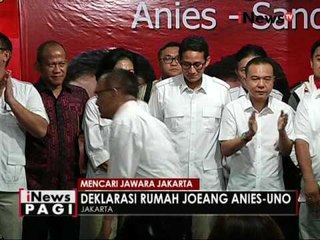 Pasangan Anies dan Uno resmikan rumah Joeang untuk rumah pemenangan - iNews Pagi 27/09